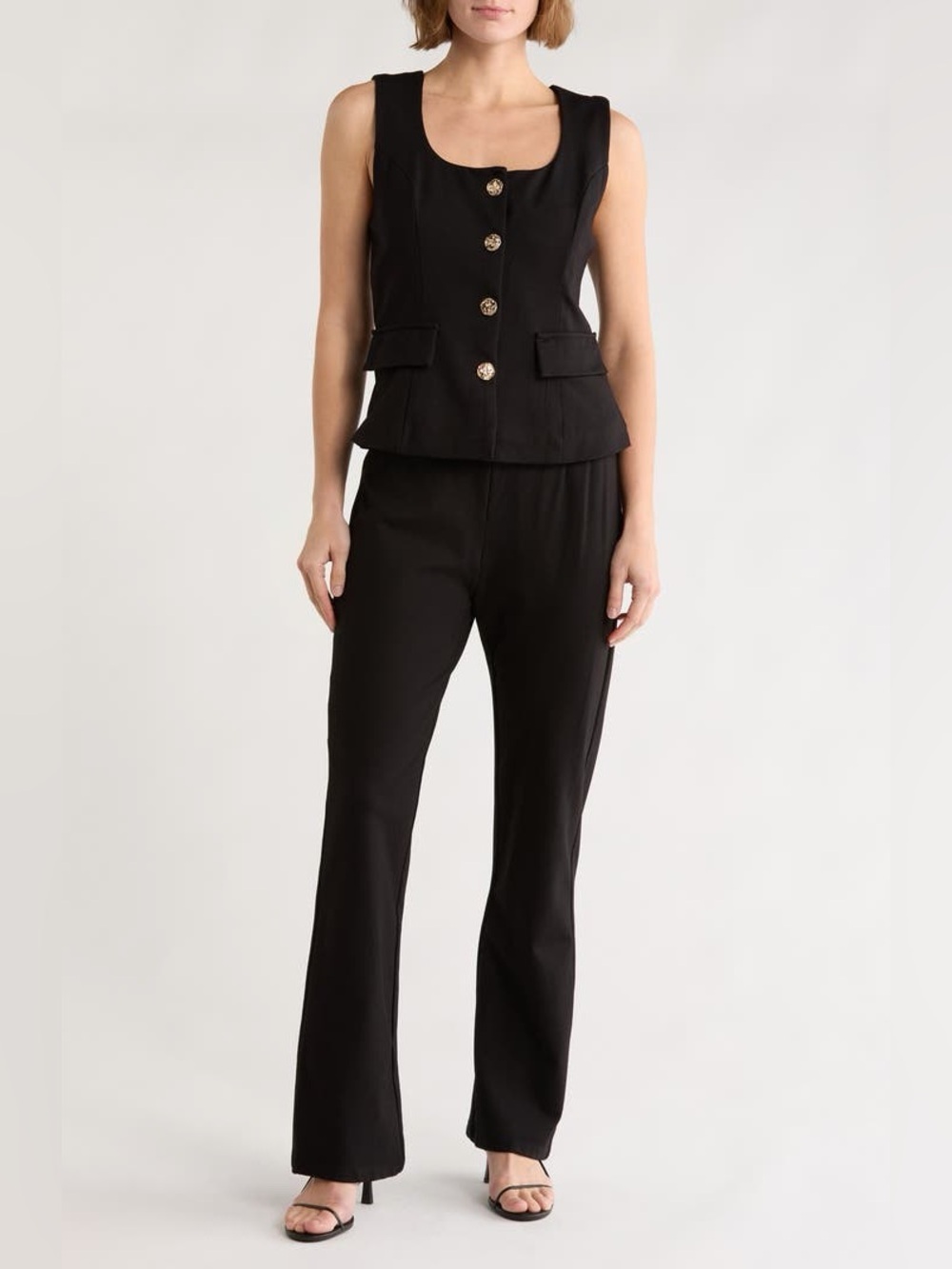 Parker Square Neck Vest Jumpsuit